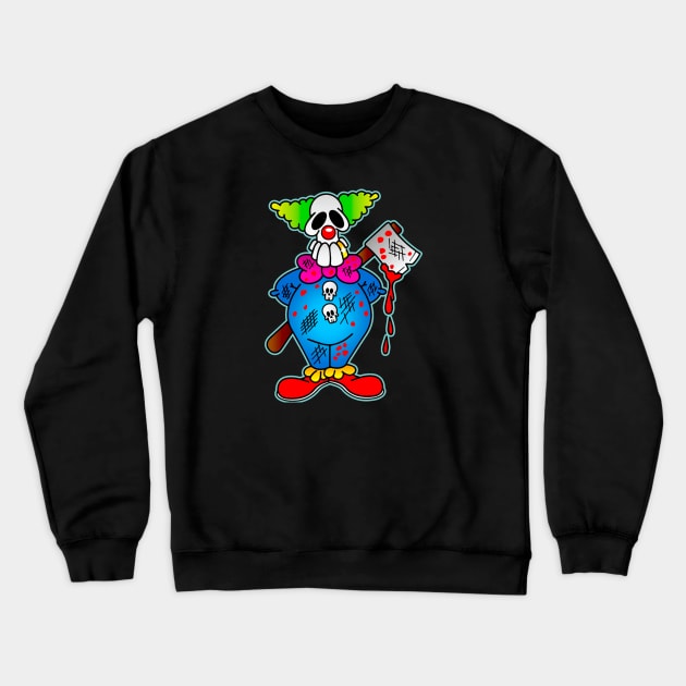 Clown Killer Crewneck Sweatshirt by OrneryDevilDesign